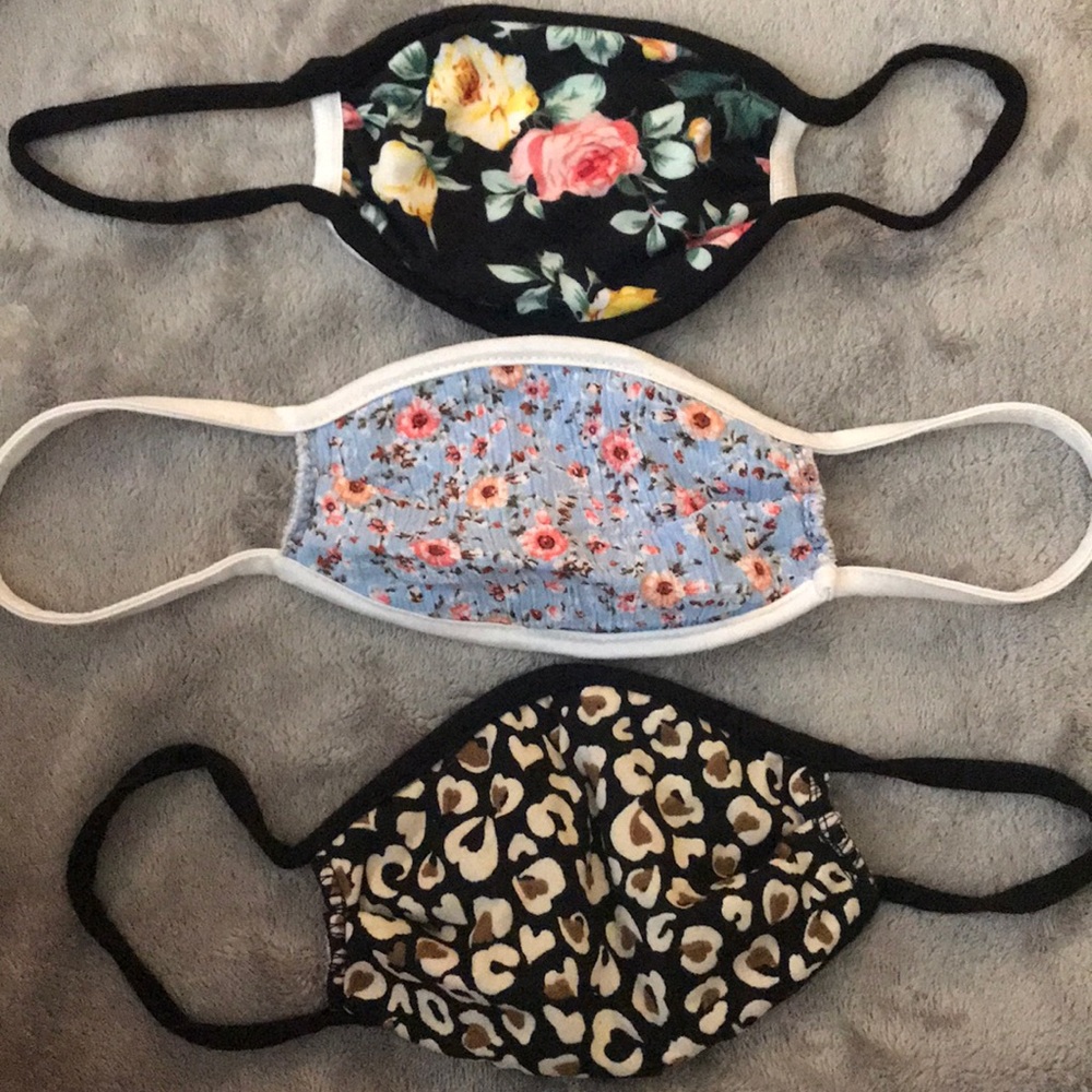 3 Reusable Cloth Face Masks